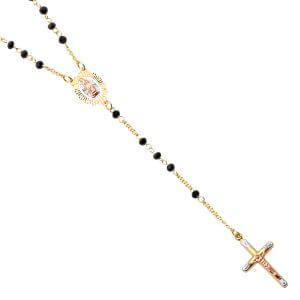 14K Gem Stone Rosary Necklace