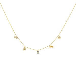 14KY CZ Dangling Light Necklace