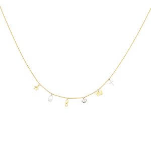 14K 2T Dangling Light Necklace