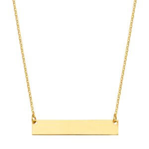 14K Plain ID Necklace