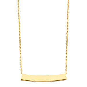 14KY Moving ID Bar Light Necklace