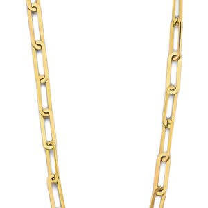 14KY Flat Paperclip Necklace