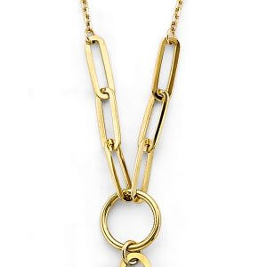 14KY Engravable Heart Pendant Necklace