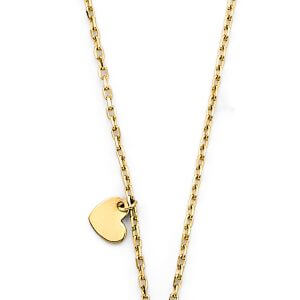 14KY You are always in my Heart Necklace