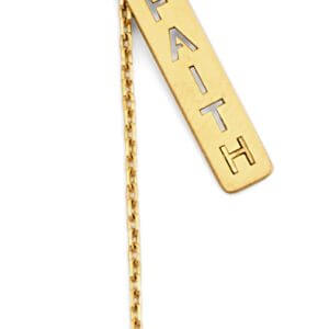 14KY Faith & Blessed Bar Necklace