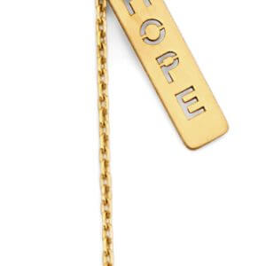 14KY Hope & Believe Bar Necklace