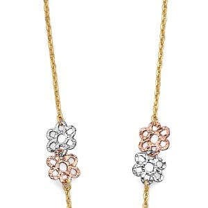 14K 3C Flower Necklace