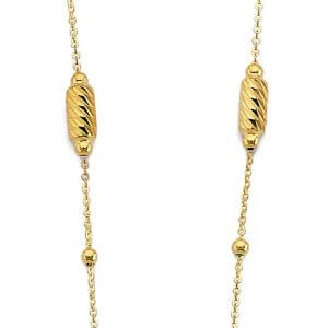 14KY DC Long Bead Necklace