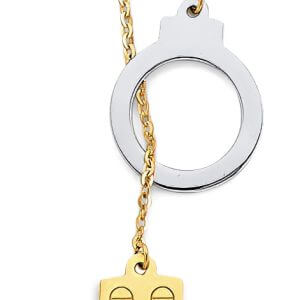14K 2T Hand cuff Necklace