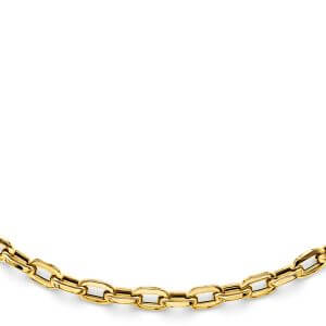 14KY Bold Plain Paperclip Necklace
