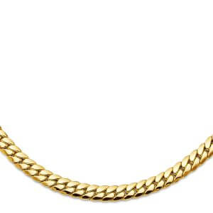 14KY Hollow Tight Curb Necklace