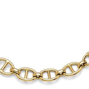 14KY Hollow Fancy Mariner Necklace