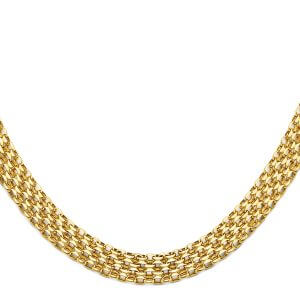 14KY Hollow Bismark Style Necklace