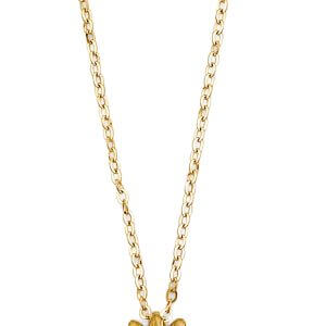 14KY Green Stone SunFlower Necklace