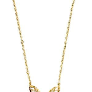 14KY Meshed Butterfly Necklace