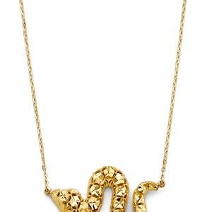 14KY Meshed Snake Necklace