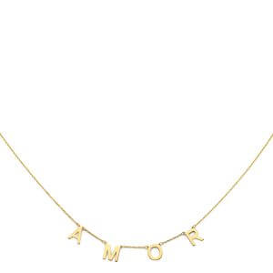 14KY A-M-O-R Necklace