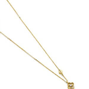 14KY CZ Heart & Key Necklace