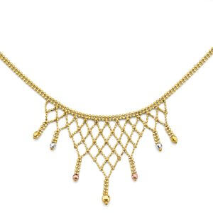 14K 3C Beaded Necklace