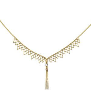 14K 3C Beaded Necklace with DC Heart