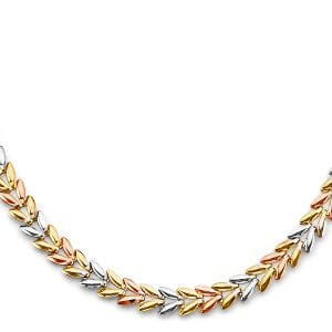 14K 3C Double Face Stampato Necklace
