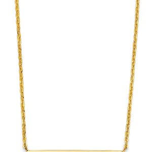 14KY Rectanglar Frame Necklace