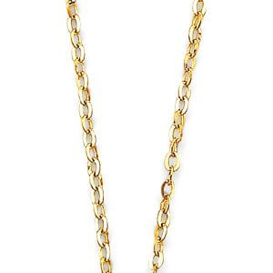 14KY CZ Two Circle Necklace