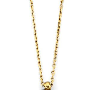 14KY Fancy Red Evil Eye Necklace