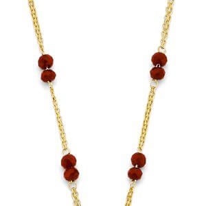 14KY Coral Bead Necklace
