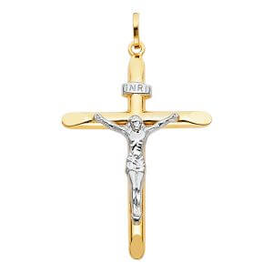 14K 2T Laminated Crucifix (30X50mm)
