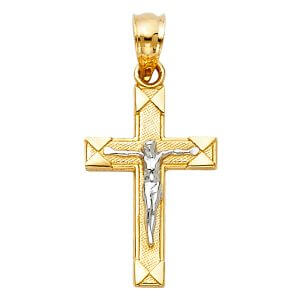 14K 2T Crucifix (10X25 mm)