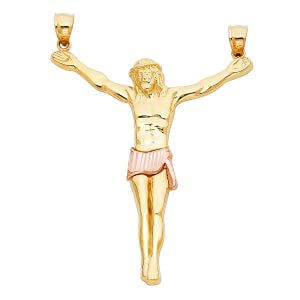 14K 2T Jesus Christ Body (50X65mm)
