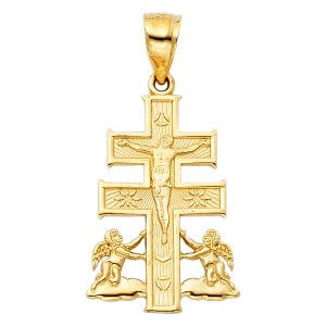 14KY Caravaca Cross Pendant