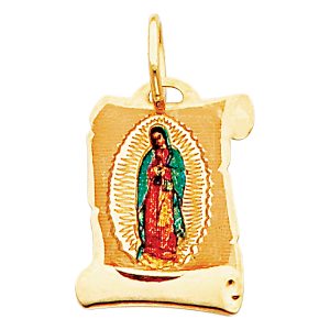 14KY Virgin De Guadalupe Picture Pendant
