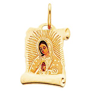 14KY Virgin De Guadalupe Picture Pendant