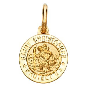14KY St. Christopher Round Medal