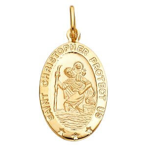 14KY St. Christopher Oval Medal