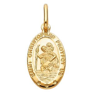 14KY St. Christopher Oval Medal