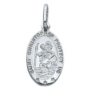 14KW St. Christopher Oval Medal