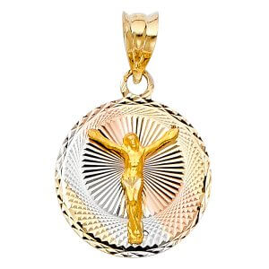 14K 3C Religious Stamp Pendant (PT295)