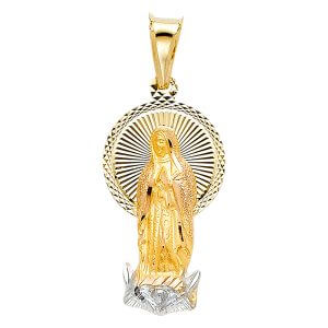 14K 2T Religious Stamp Pendant (PT317)