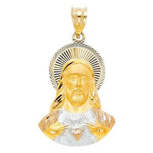 14K 3C Religious Stamp Pendant (PT320)