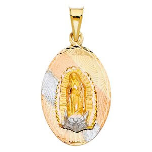 14K 3C Religious Stamp Pendant (PT322)