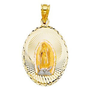 14K 2T Religious Stamp Pendant (PT328)