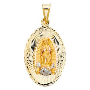 14K 2T Religious Stamp Pendant (PT329)