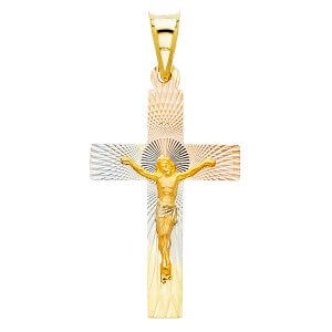 14K 3C Religious Stamp Pendant (PT352)