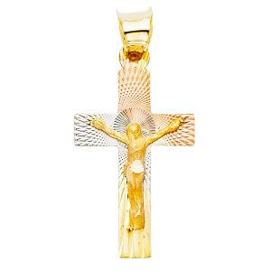 14K 3C Religious Stamp Pendant (PT354)