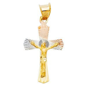 14K 3C Religious Stamp Pendant (PT355)