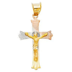 14K 3C Religious Stamp Pendant (PT356)