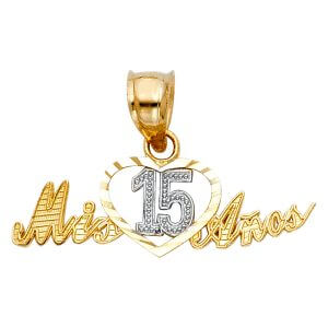 14K 2T 15 Years Pendant (PT377)